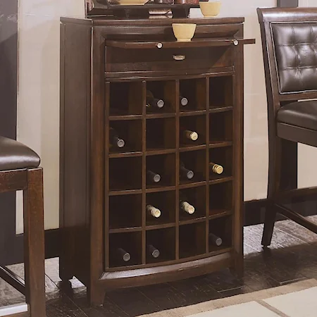 Server with Pullout Tray and Wine Storage